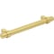 Jeffrey Alexander 128 mm Center-to-Center Brushed Gold Key Grande Cabinet Bar Pull 5128BG - alternate 2